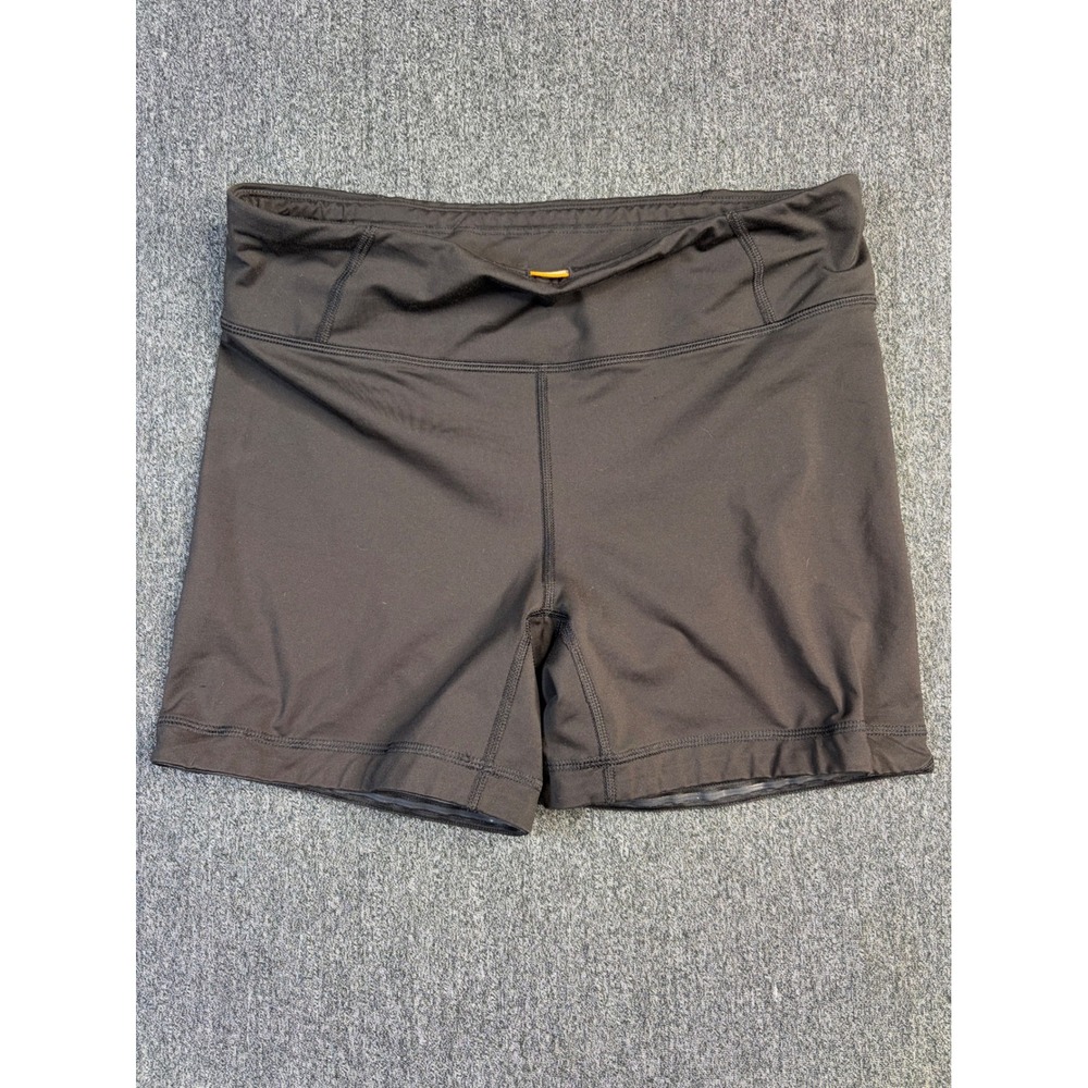 Lucy Womens Black Running Shorts Zipper Pocket Reflectiveβ FA16 721484 Size L